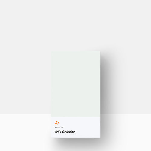 Muurverf kleurstaal | Mat: 518. Celadon