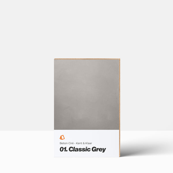 Beton Ciré kleurstaal | Kant & Klaar: 01. Classic Grey Betonstunter