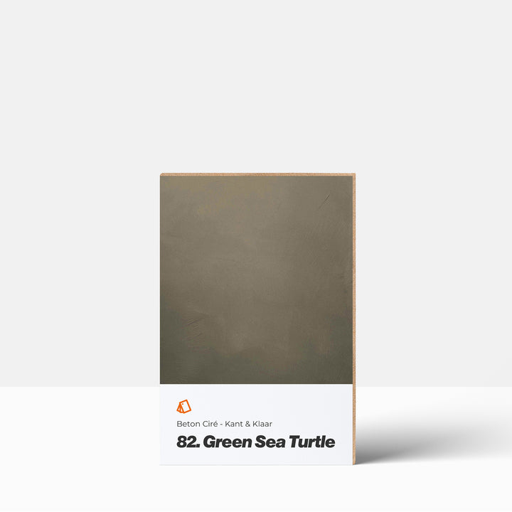 Beton Ciré kleurstaal | Kant & Klaar: 82. Green Sea Turtle Betonstunter