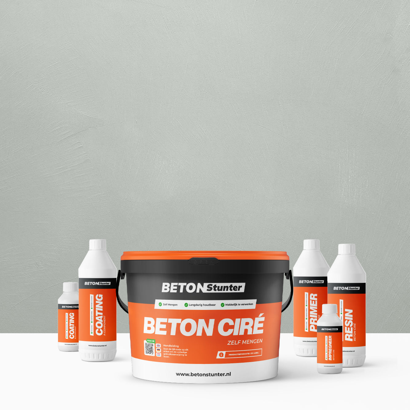 Beton Ciré pakket | Zelf Mengen: 312. Rag | 10m² | €180.00 – Betonstunter