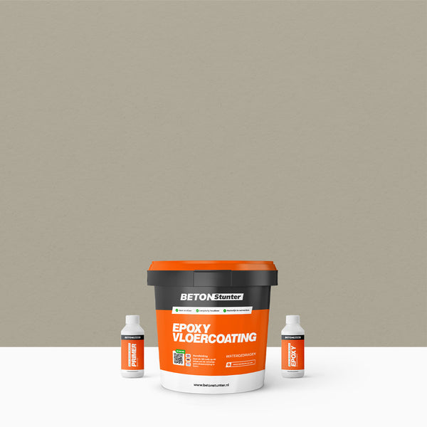 Epoxy Vloercoating proefpakket | 2K: Kiezelgrijs / RAL 7032