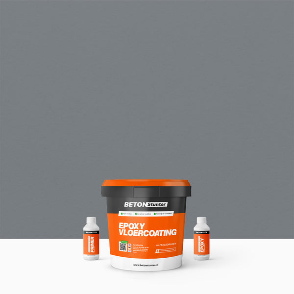 Epoxy Vloercoating proefpakket | 2K: Telegrijs / RAL 7046