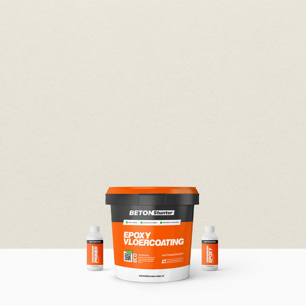 Epoxy Vloercoating proefpakket | 2K: Gebroken Wit / RAL 9010